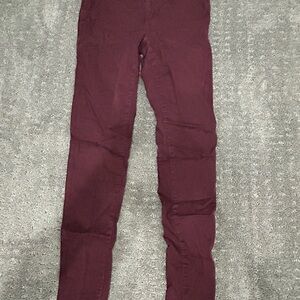 American Eagle Outfitters Women's Dark Red Skinny Jeans